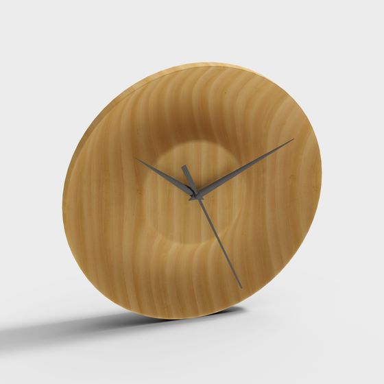 Elegant Low-Poly Clock 3D model for Modern Spaces