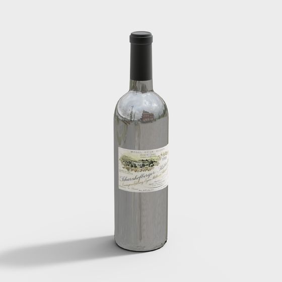 Vintage Bottle 3D Model Design