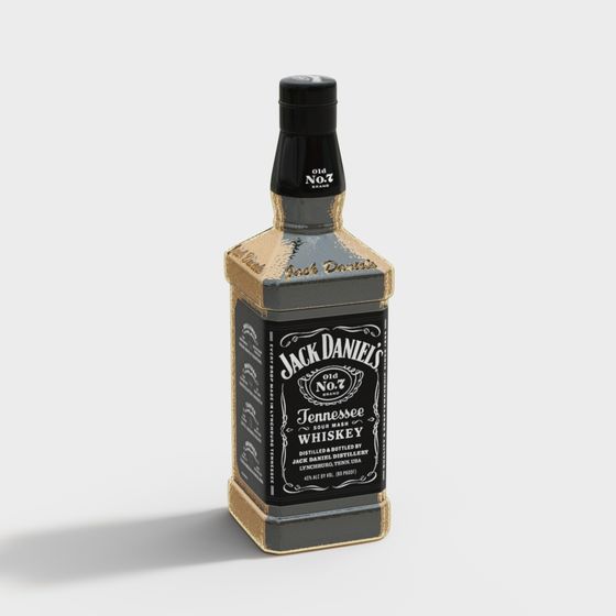 Charming Jack Daniel's Whiskey Bottle 3D model
