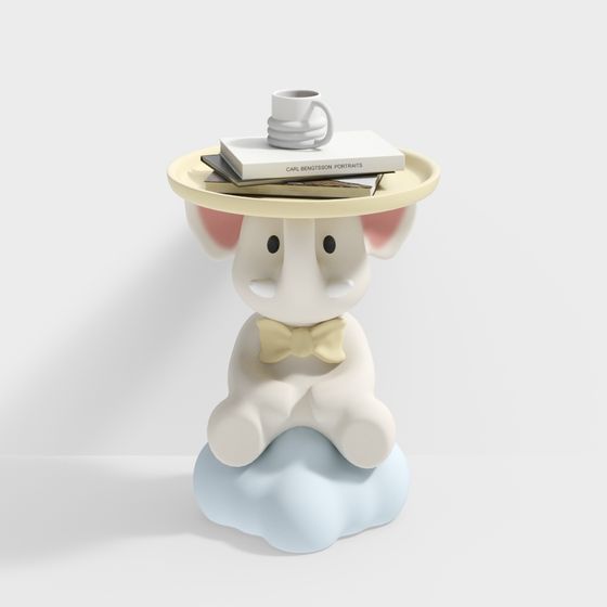 Charming Elephant Side Table 3D model
