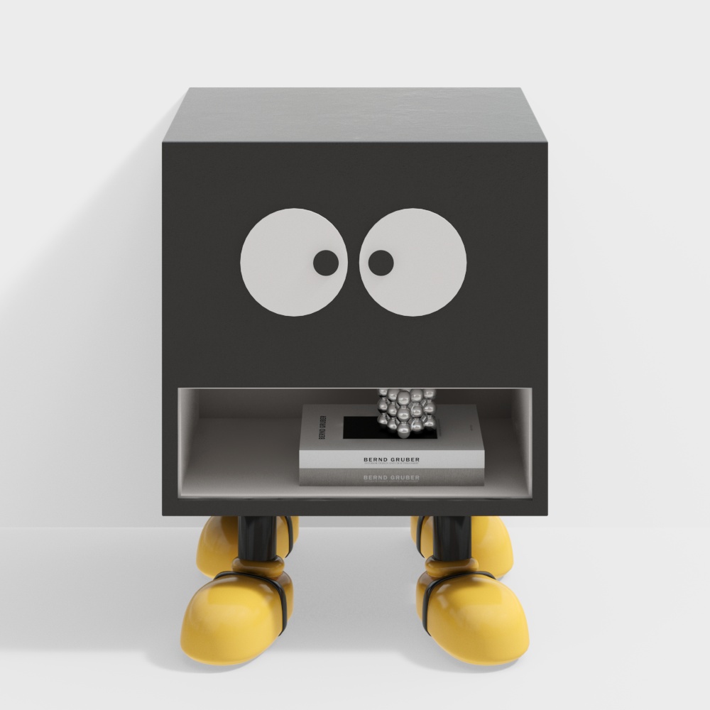 Cuboid Robot 3D Model – Low-Poly Character Design