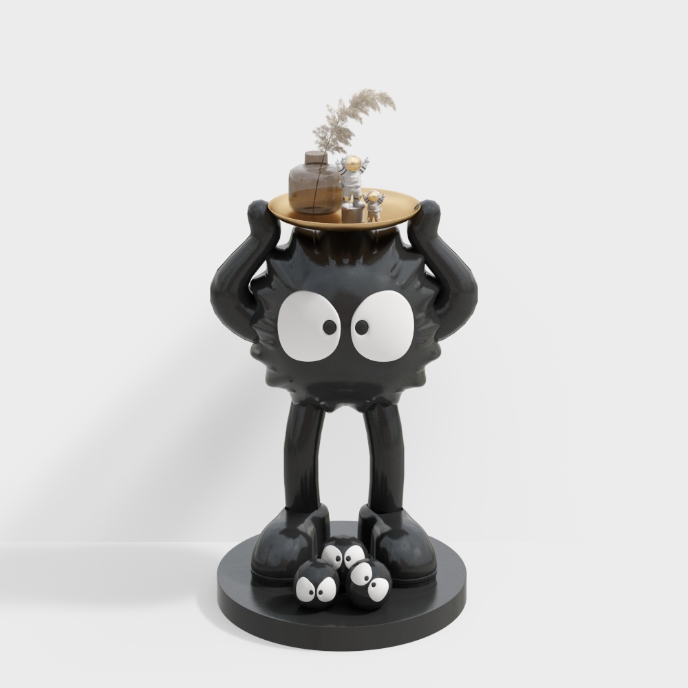 Low Poly Space Explorer 3D Model – Detailed Rounded Design