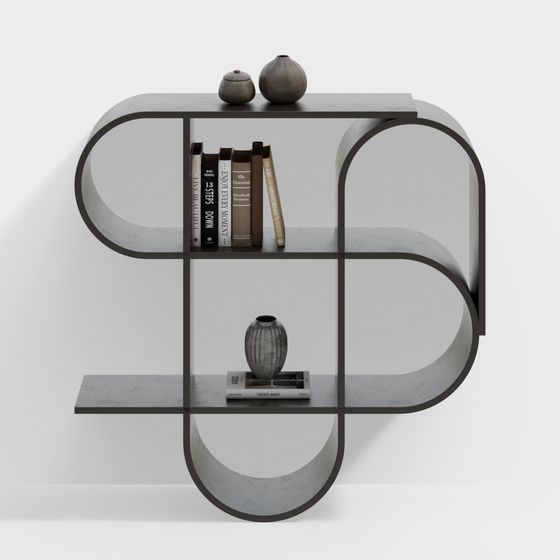Streamlined Bookshelf 3D model