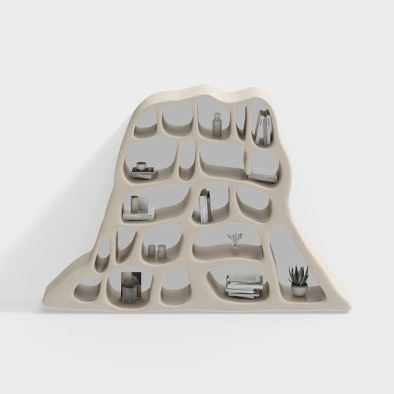 Organic Bookshelf 3D model