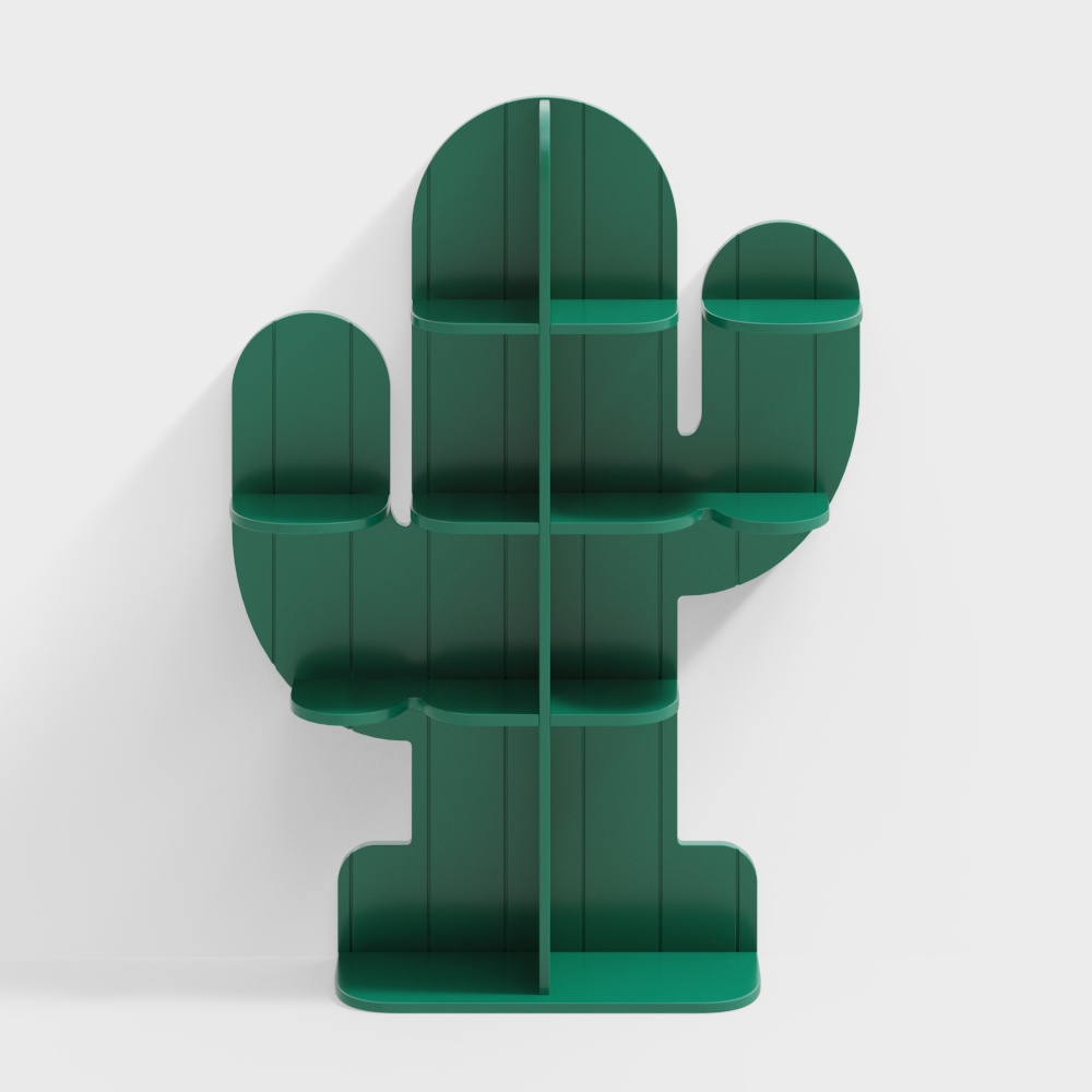 Green cactus shelf