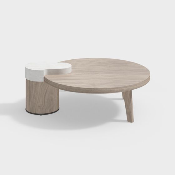 Streamlined Round Table 3D model