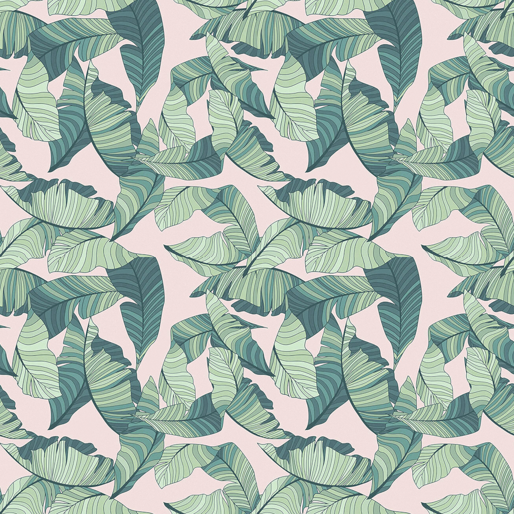 Modern Fresh Green Plant Printed Wallpaper (1000*1000)