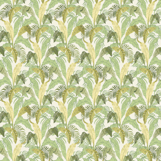 Modern Fresh Green Plant Print Wallpaper 3D Model in Golden