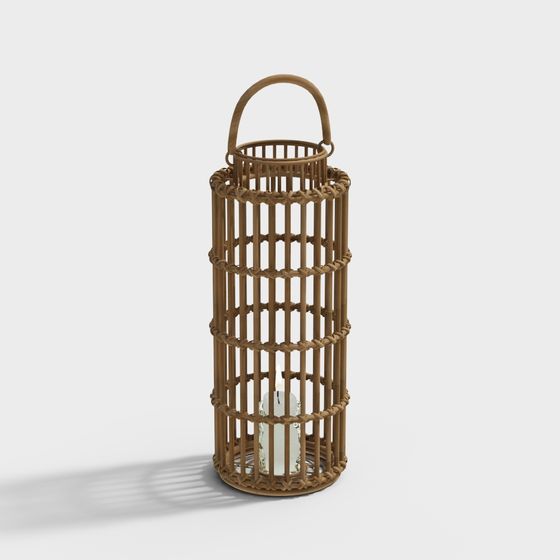Bamboo Lantern 3D model for Unique Interiors