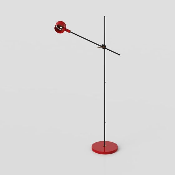 Red Orbit Floor Lamp 3D model