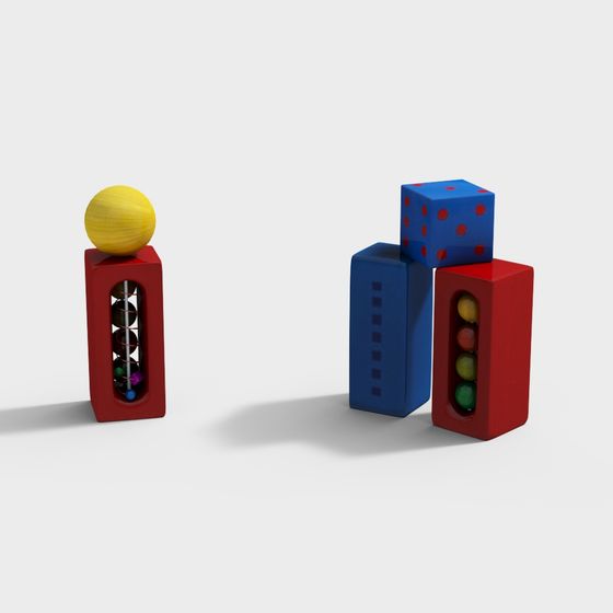 Colorful Cubes 3D model