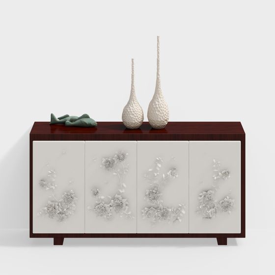 Elegant Vase Cabinet 3D model for Contemporary Spaces