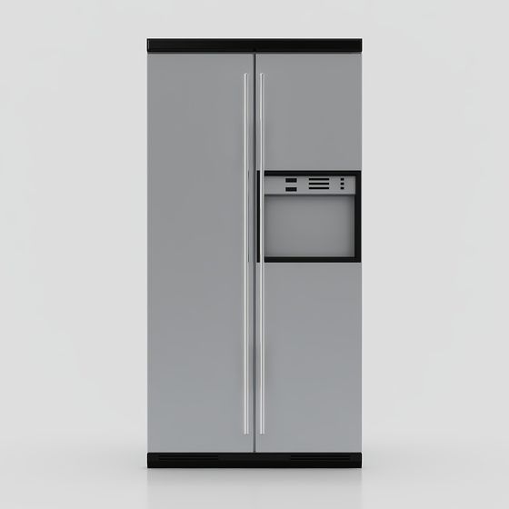 Sleek Low-Poly Refrigerator 3D model for Modern Interiors