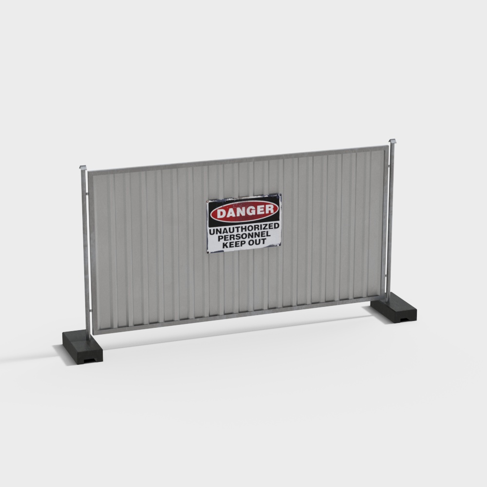 Industrial Style Safety Barrier 3D model