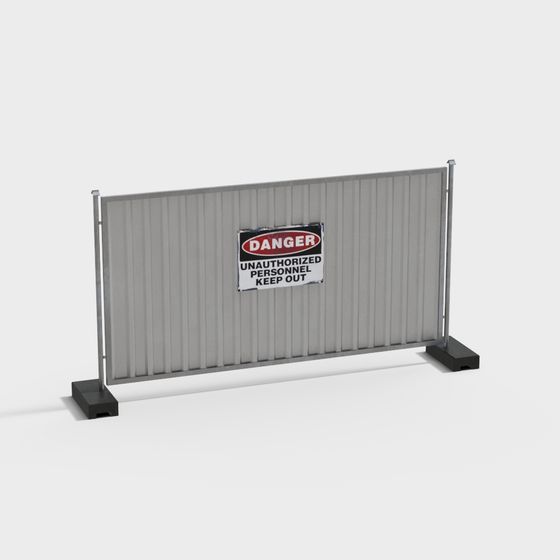 Industrial Style Safety Barrier 3D model