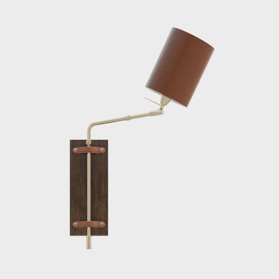 Elegant Low-Polygon Wall Lamp 3D model for Modern Spaces