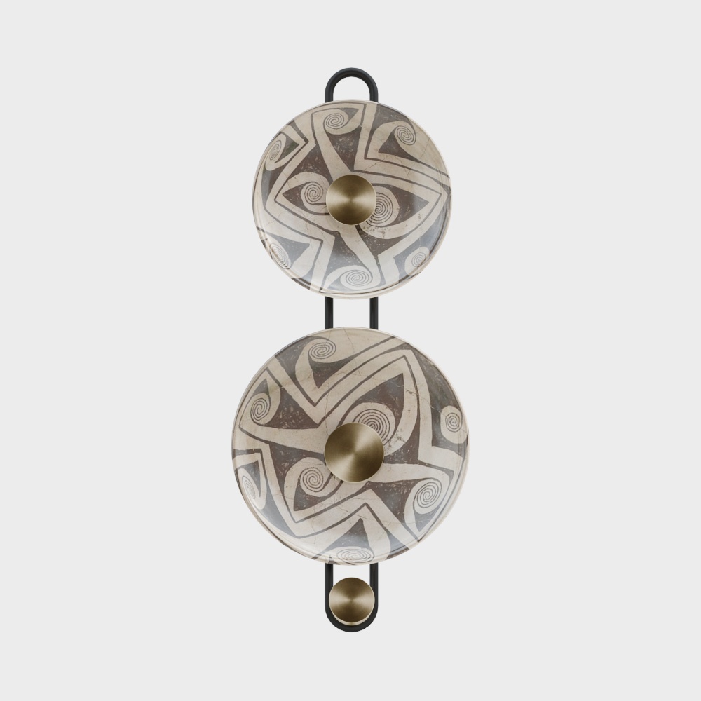 Spiral Eye Pendant Light 3D Model – Low-Poly Geometric Light