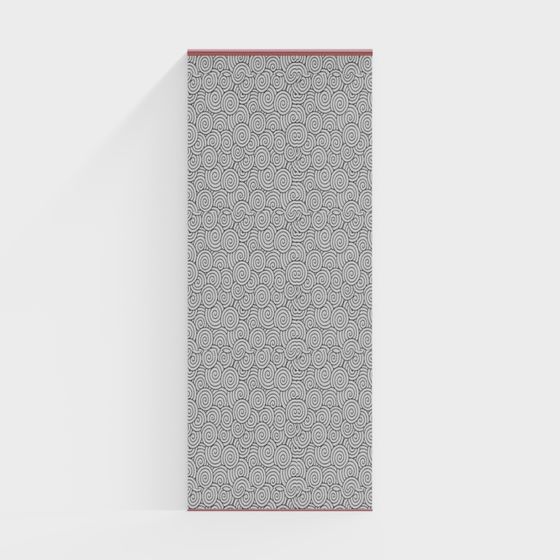 Spiral Door 3D model in Low Polygon Style