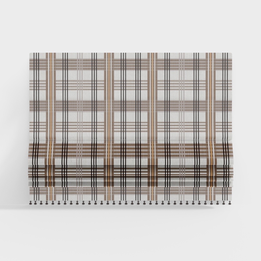Plaid Carpet 3D Model – Low-Poly Wool Texture