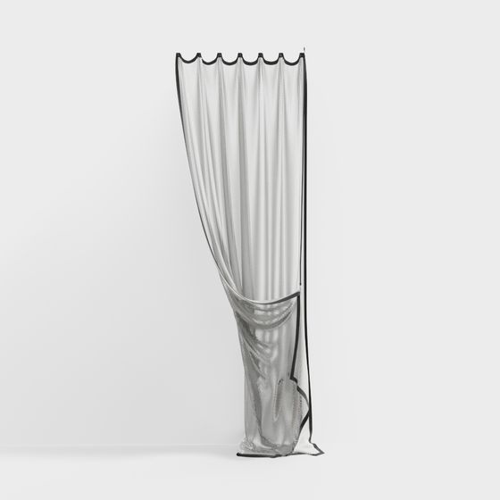 Elegant Curtain 3D Model Design