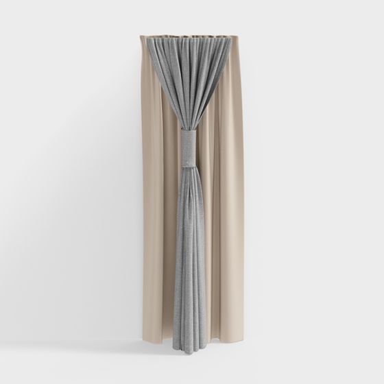 Low-Poly Detailed Curtain 3D Model