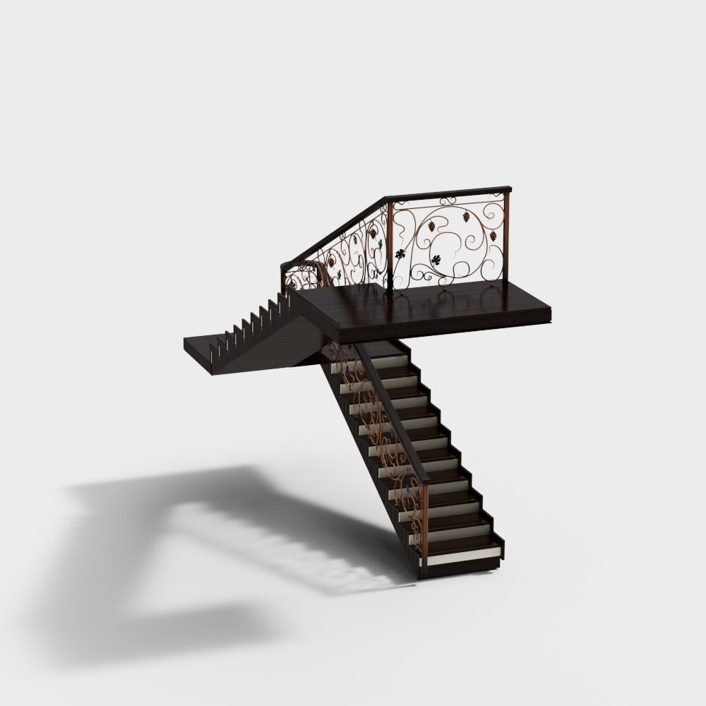 간단한 유럽식 조각 계단