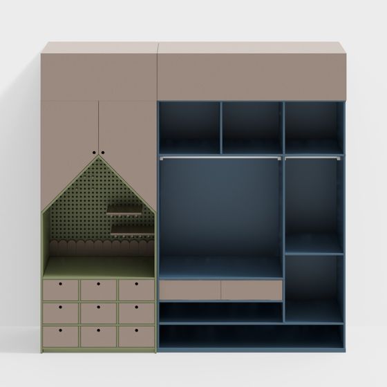 現代兒童房衣櫃