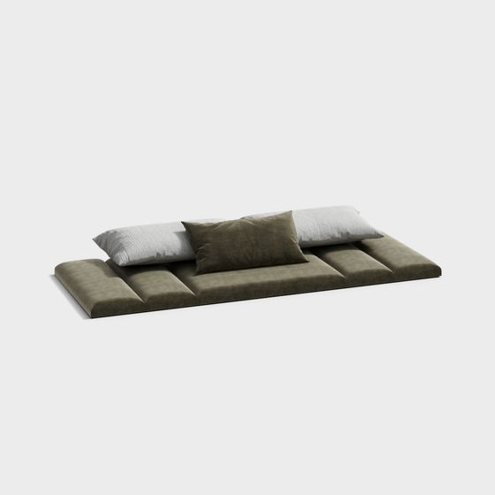 Stylish Low Poly Sofa 3D model for Modern Interiors