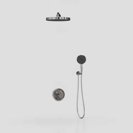 Modern Minimalist Shower System 3D model