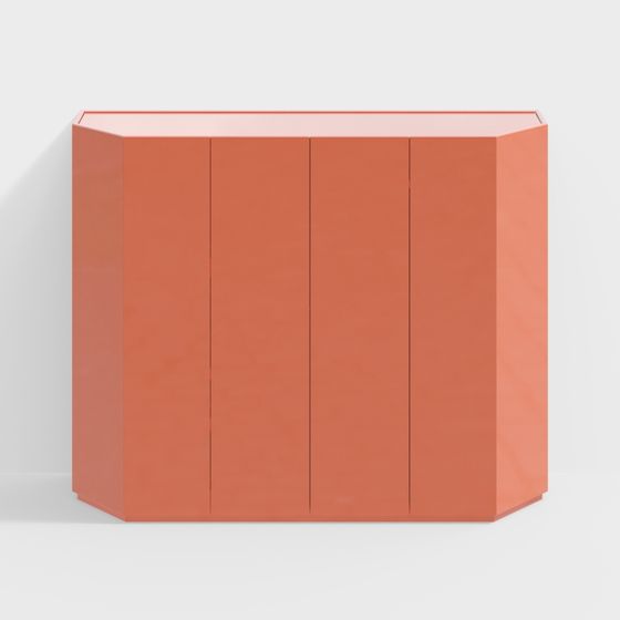 Neon Side Cabinet 3D model for Modern Spaces