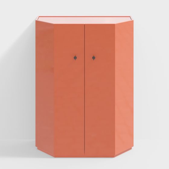 Stylish Corner Storage Cabinet 3D model