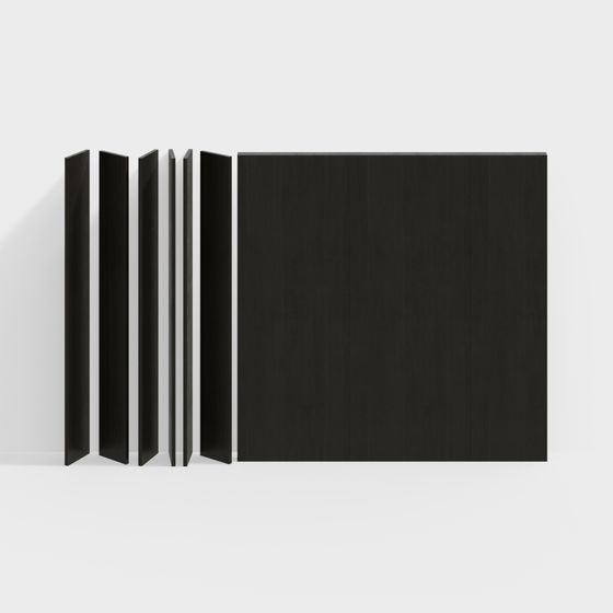 Reflections Folding Screen 3D model for Interior and Game Design