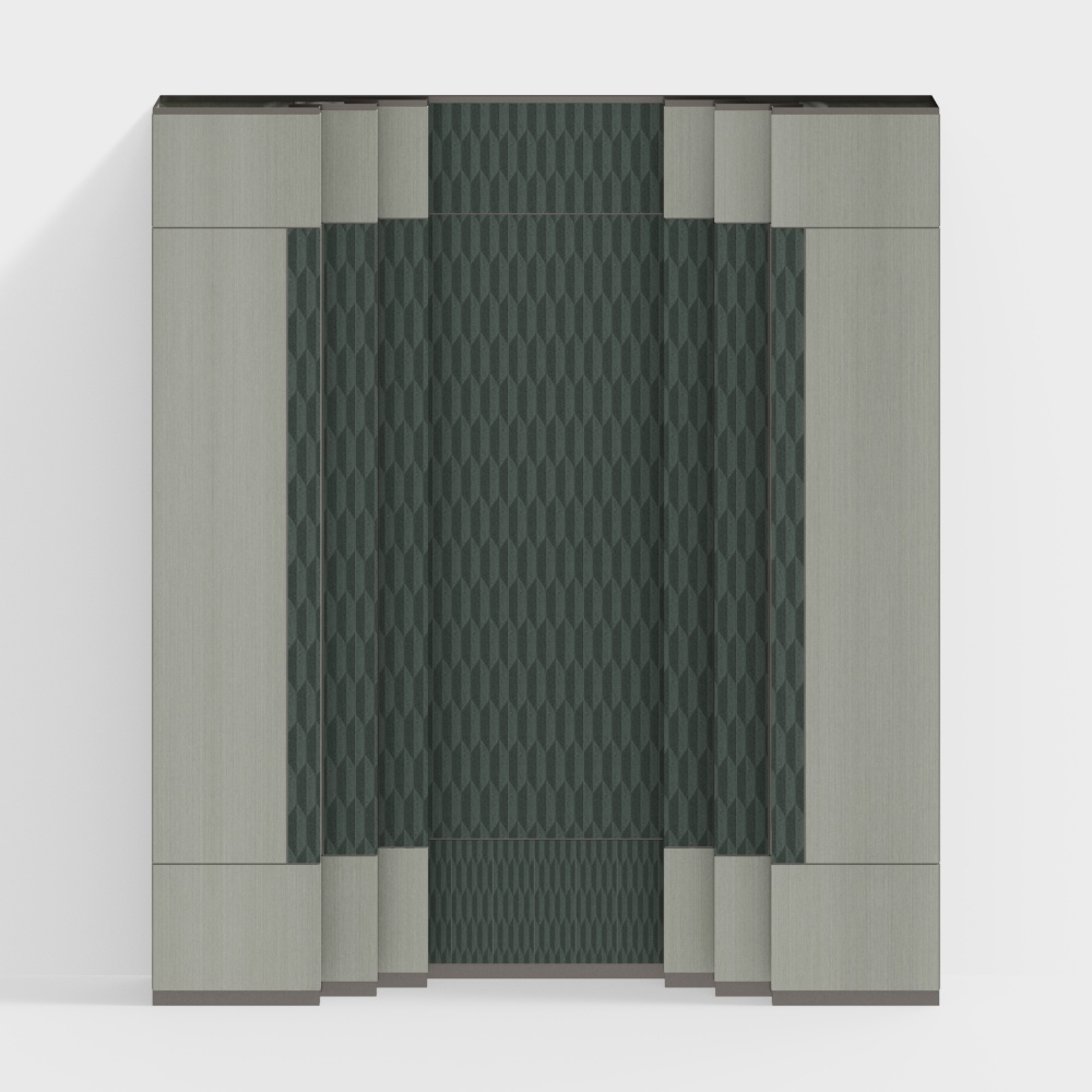 Entrance modeling background wall