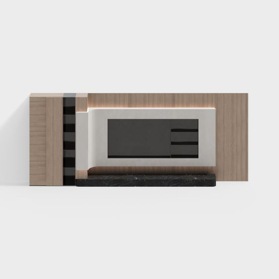 Tường nền TV cho phòng khách hiện đại