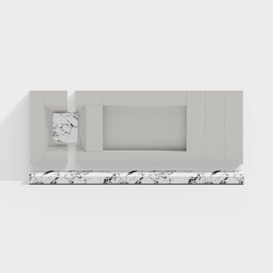 Urban Marble Console 3D model