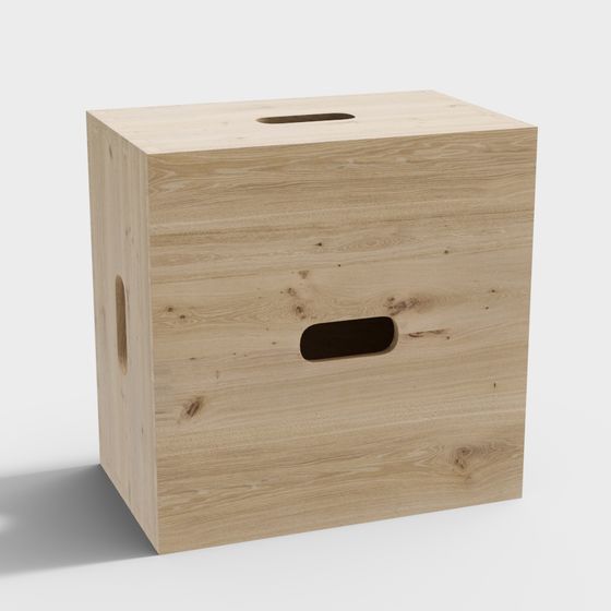 Elegant Wooden Box 3D model for Creative Projects
