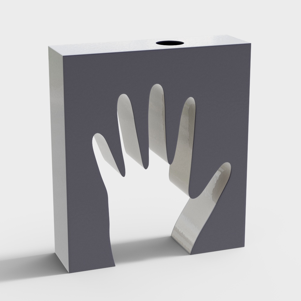 Handprint Art Block 3D model