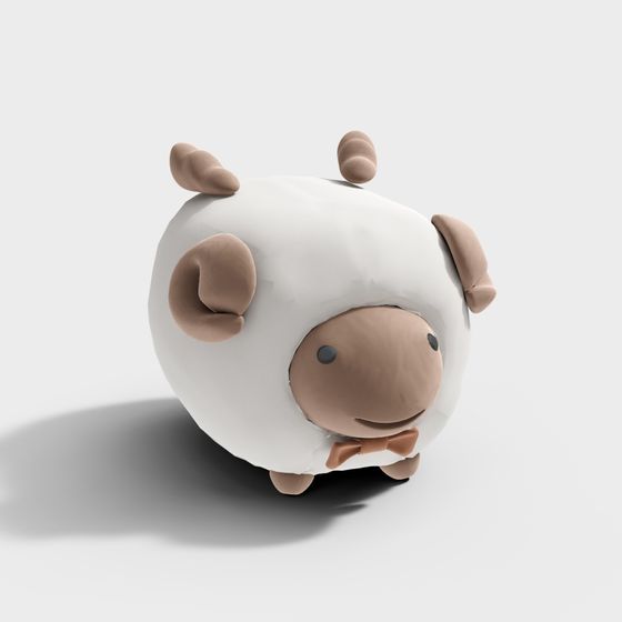 Charming Low-Poly 3D Pig Model