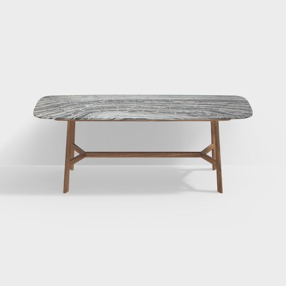 Mid-Century Modern Coffee Table 3D model for Creative Projects