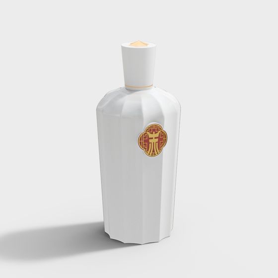 Elegant Geometric Bottle 3D model