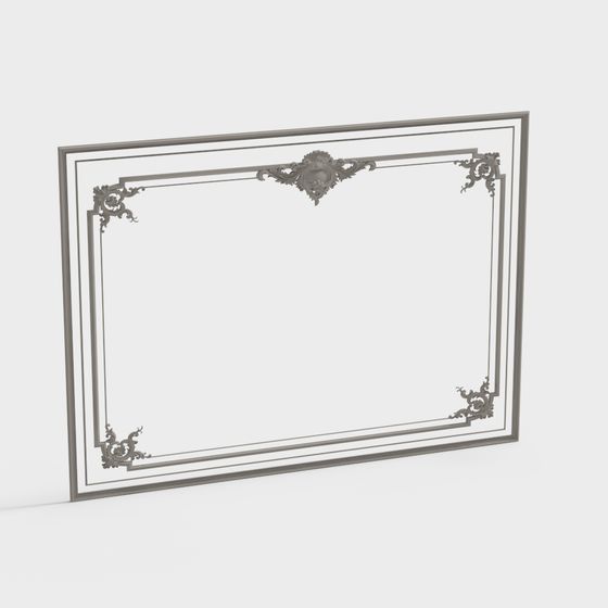 Vintage Frame Low-Poly High-Detail 3D model