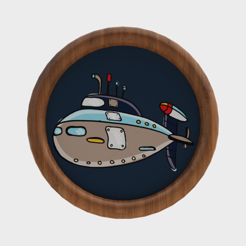 Submarine Explorer Low-Polygon 3D model