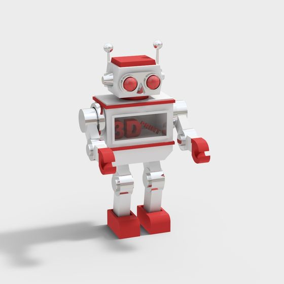 Retro Style Robot 3D model