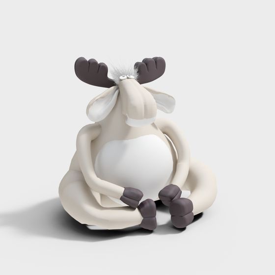 Charming Low-Poly Reindeer 3D Model