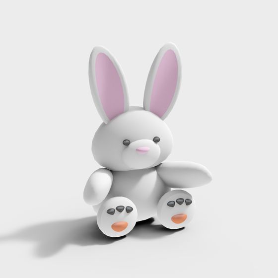 Adorable Bunny Plushie 3D model