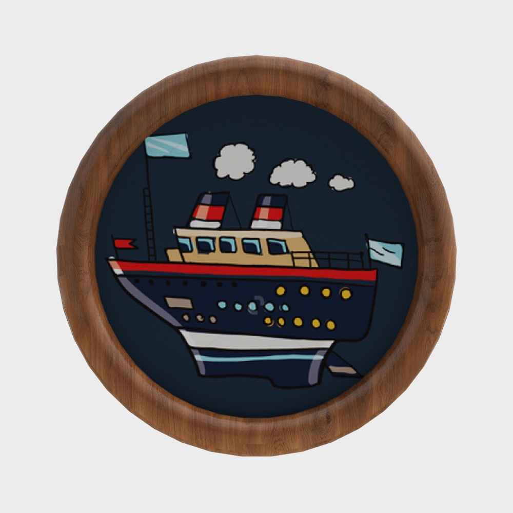 Blue decorative painting