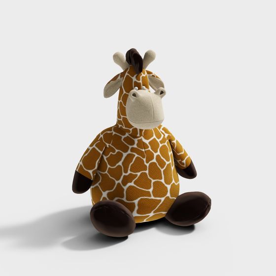 Charming Low-Poly Giraffe 3D Model
