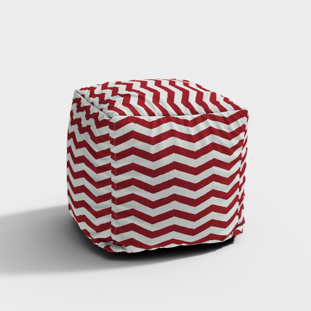 Red sofa stool