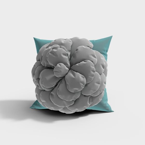 Floral Cushion 3D model
