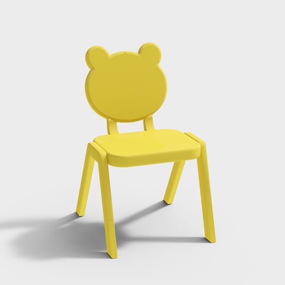 Bear Chair 3D model - Playful Design for Kids